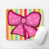 Hübsche bunte Bogen und Streifen Girlie Mousepad (Mit Mouse)