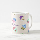 Hübsche bunte Cupcakes Kaffeetasse (VorderseiteRechts)