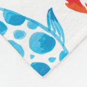 Hübsche Bunte Fische Blau Rot Fleecedecke (Ecke)