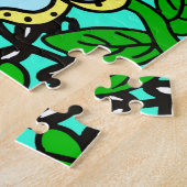 Hübsche Bunte Folklorekunst Vogel und Blume Po Puzzle (Seite)
