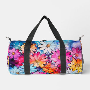 Hübsche bunte Gänseblümchen-Blumen Duffle Bag
