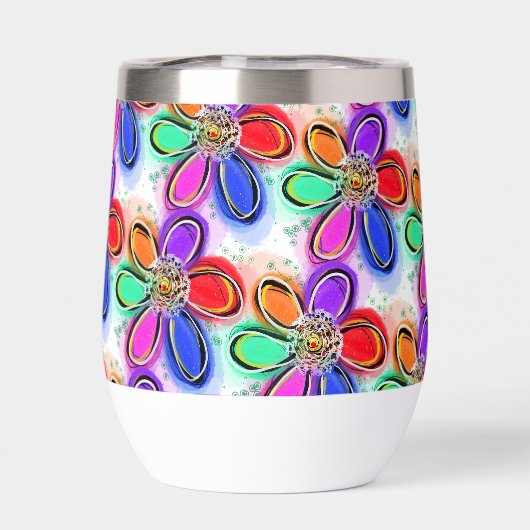 Hübsche, bunte Künstlerische Blume (Rückseite)