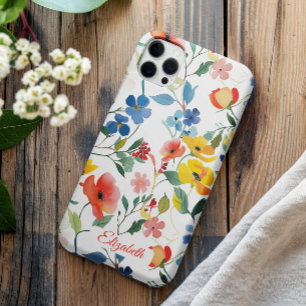 Hübsche bunte Wasserfarbe Ditsy Blumen iPhone 16 Pro Hülle