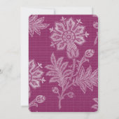 Hübsche Burgund Weinroute Flora Romantische Hochze Einladung (Rückseite)