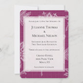 Hübsche Burgund Weinroute Flora Romantische Hochze Einladung (Vorderseite)