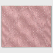 Hübsche Bürsten-Anschläge mit Sequin-Herz-Rose Geschenkpapier (Flach)