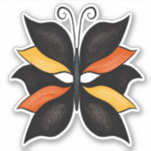 Hübsche Butterfly Abstrakte Kunst Aufkleber (Vorderseite)