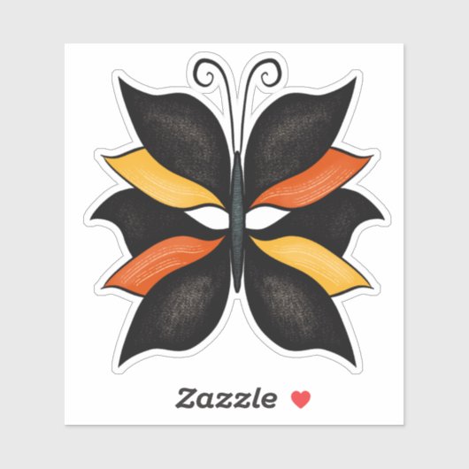 Hübsche Butterfly Abstrakte Kunst Aufkleber (Blatt)