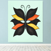 Hübsche Butterfly Abstrakte Kunst Leinwanddruck (Insitu (Holzboden))