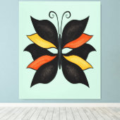 Hübsche Butterfly Abstrakte Kunst Leinwanddruck (Insitu (Holzboden))