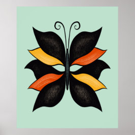 Hübsche Butterfly Abstrakte Kunst Poster