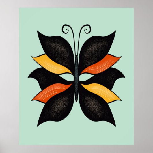 Hübsche Butterfly Abstrakte Kunst Poster (Vorne)