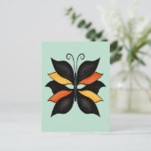 Hübsche Butterfly Abstrakte Kunst Postkarte (Stehend Vorderseite)