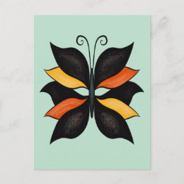 Hübsche Butterfly Abstrakte Kunst Postkarte