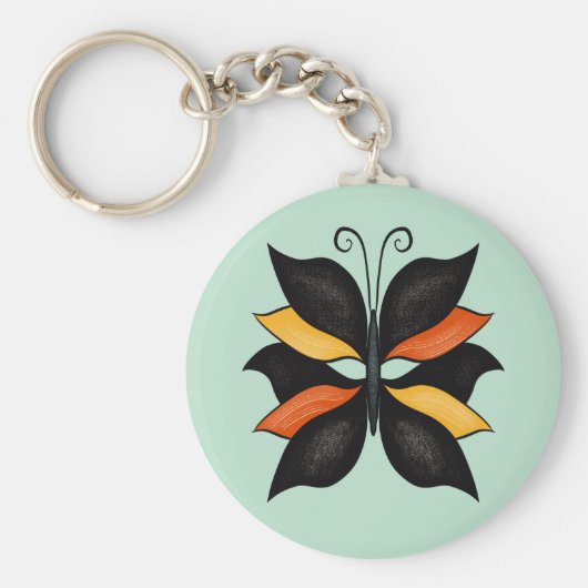 Hübsche Butterfly Abstrakte Kunst Schlüsselanhänger (Vorne)