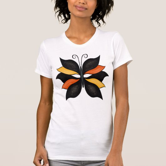 Hübsche Butterfly Abstrakte Kunst T-Shirt (Vorderseite)