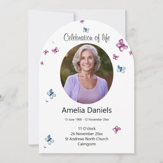 Hübsche Butterfly-Feier zum Leben Einladung (Vorderseite)