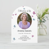 Hübsche Butterfly-Feier zum Leben Einladung (Stehend Vorderseite)