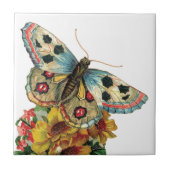 Hübsche Butterfly Floral Keramik Tor Fliese (Vorderseite)