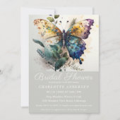 Hübsche Butterfly Garden Bridal Dusche Einladung (Vorderseite)