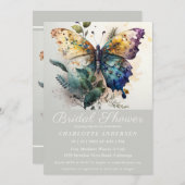 Hübsche Butterfly Garden Bridal Dusche Einladung (Vorne/Hinten)