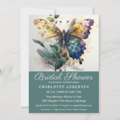 Hübsche Butterfly Garden Bridal Dusche Einladung (Vorderseite)
