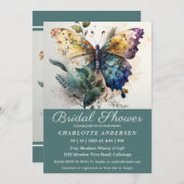 Hübsche Butterfly Garden Bridal Dusche Einladung (Vorne/Hinten)