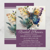 Hübsche Butterfly Garden Bridal Dusche Einladung (Vorne/Hinten)
