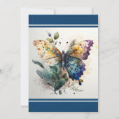 Hübsche Butterfly Garden Bridal Dusche Einladung (Rückseite)