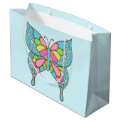 Hübsche Butterfly-Geschenktasche Große Geschenktüte (Rückseite Schrägansicht)
