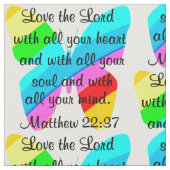 HÜBSCHE BUTTERFLY MATTHEW 22:37-DESIGN STOFF (Nahaufnahme)