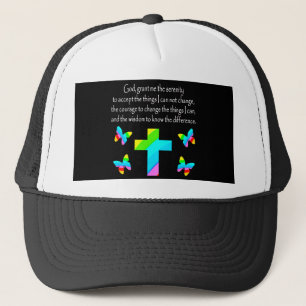 HÜBSCHE BUTTERFLY- UND CROSS-SERENITY PRAYER-DESIG TRUCKERKAPPE