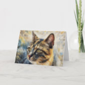 Hübsche Calico Cat Face Art Karte (Vorderseite)