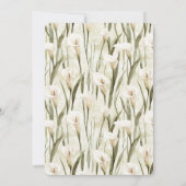 Hübsche Calla Lilly Green White Floral Wedding Einladung (Rückseite)