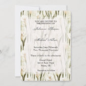 Hübsche Calla Lilly Green White Floral Wedding Einladung (Vorderseite)