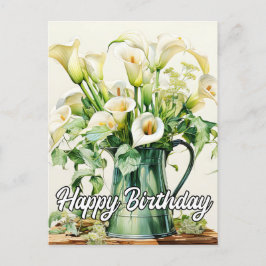 Hübsche Calla Lily Blume Postkarte