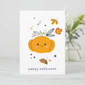 Hübsche Cartoon Katzen mit Besen, Kürbissen und Ge (Stehend Vorderseite)