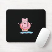 Hübsche Cartoon-Zelle mit Poolring für den Urlaub Mousepad (Mit Mouse)
