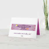 Hübsche Cartoonikonen für Mädchen zacken Karte (Rückseite)