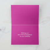 Hübsche Cartoonikonen für Mädchen zacken Karte (Innenseite)