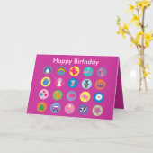 Hübsche Cartoonikonen für Mädchen zacken Karte (Gelbe Blume)