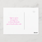 Hübsche Cat Cheres Blüten Moon Pink Sakura Blau Postkarte (Rückseite)