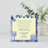 Hübsche Chanukka-Party Einladung (Stehend Vorderseite)