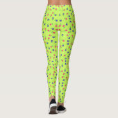 Hübsche Chartreuse-Blume Leggings (Rückseite)