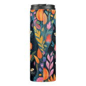 Hübsche Chat-Mama mit Blume Thermosbecher (Rückseite)