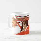 Hübsche Cheerleader Girl | Personalisieren Kaffeetasse (Vorderseite Links)