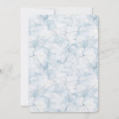 Hübsche Chic Hellblaue Hochzeit Einladung (Rückseite)