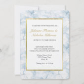 Hübsche Chic Hellblaue Hochzeit Einladung (Vorderseite)