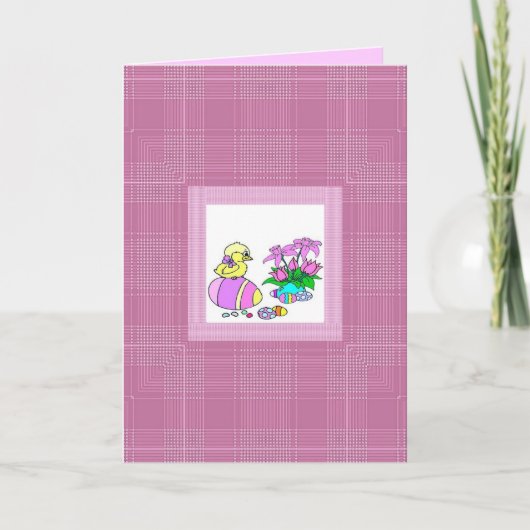 Hübsche Chick-Osterkarte Feiertagskarte (Vorderseite)