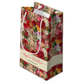 Hübsche Chintzy Viktorianisch Scrapbook Cherubs Kleine Geschenktüte (Rückseite Schrägansicht)